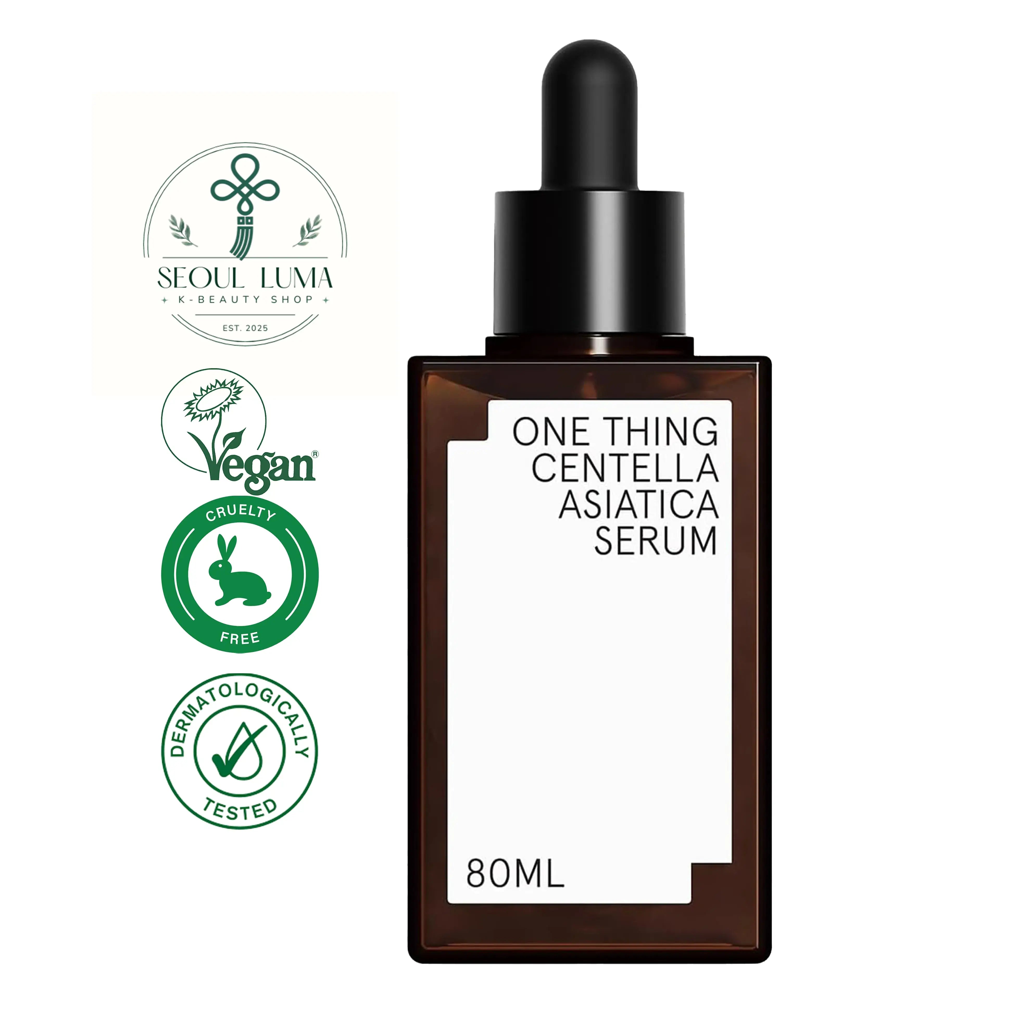 ONE THING Centella Asiatica Serum with 16,000ppm centella extract, 8 types hyaluronic acid, and 4 active centella compounds for sensitive skin care